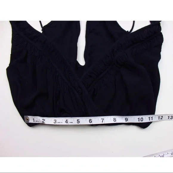 FREE PEOPLE Deep V Loose Fitting Bralette Top w/ Beads on strings - Picture 9 of 9